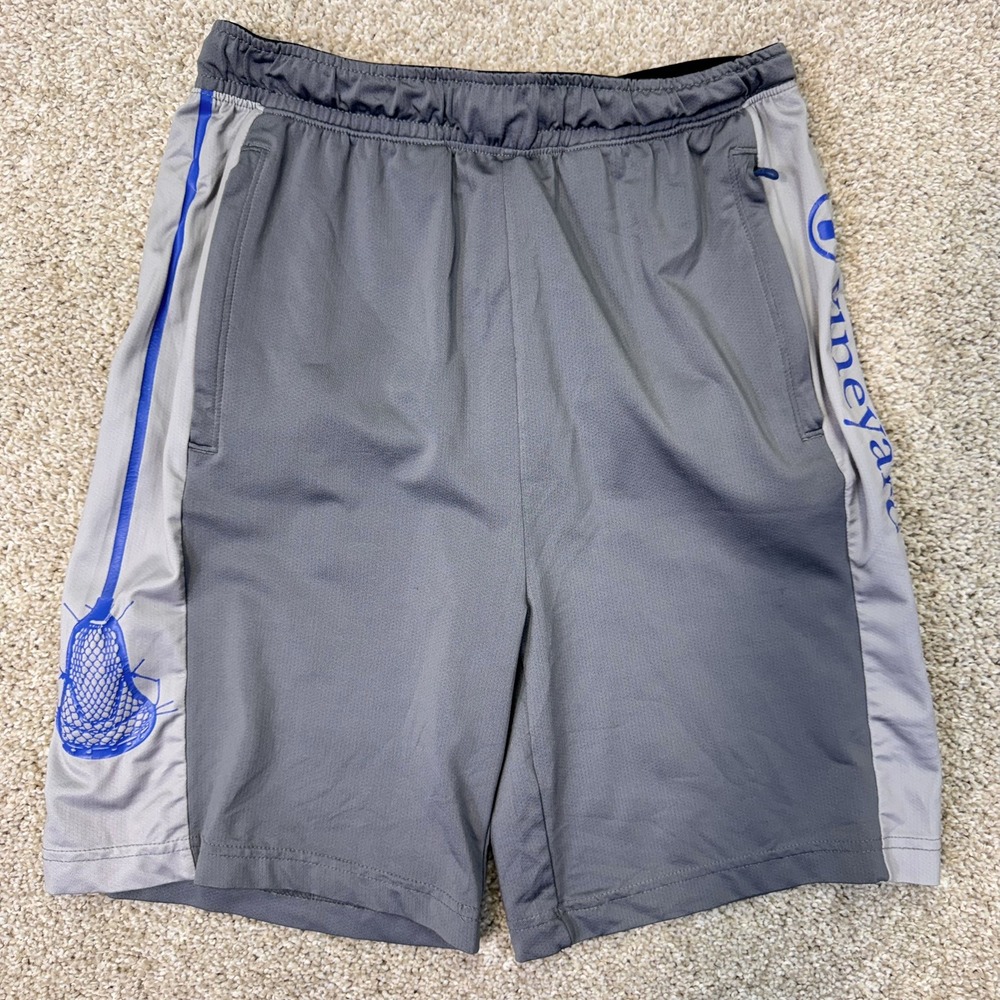 Vineyard Vines Shorts Mens XL Performance Gray Lacrosse Graphic EUC